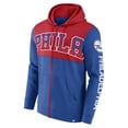 thumbnail image 2 of Men's Fanatics Royal/Red Philadelphia 76ers Skyhook Colorblock Full-Zip Hoodie, 2 of 3