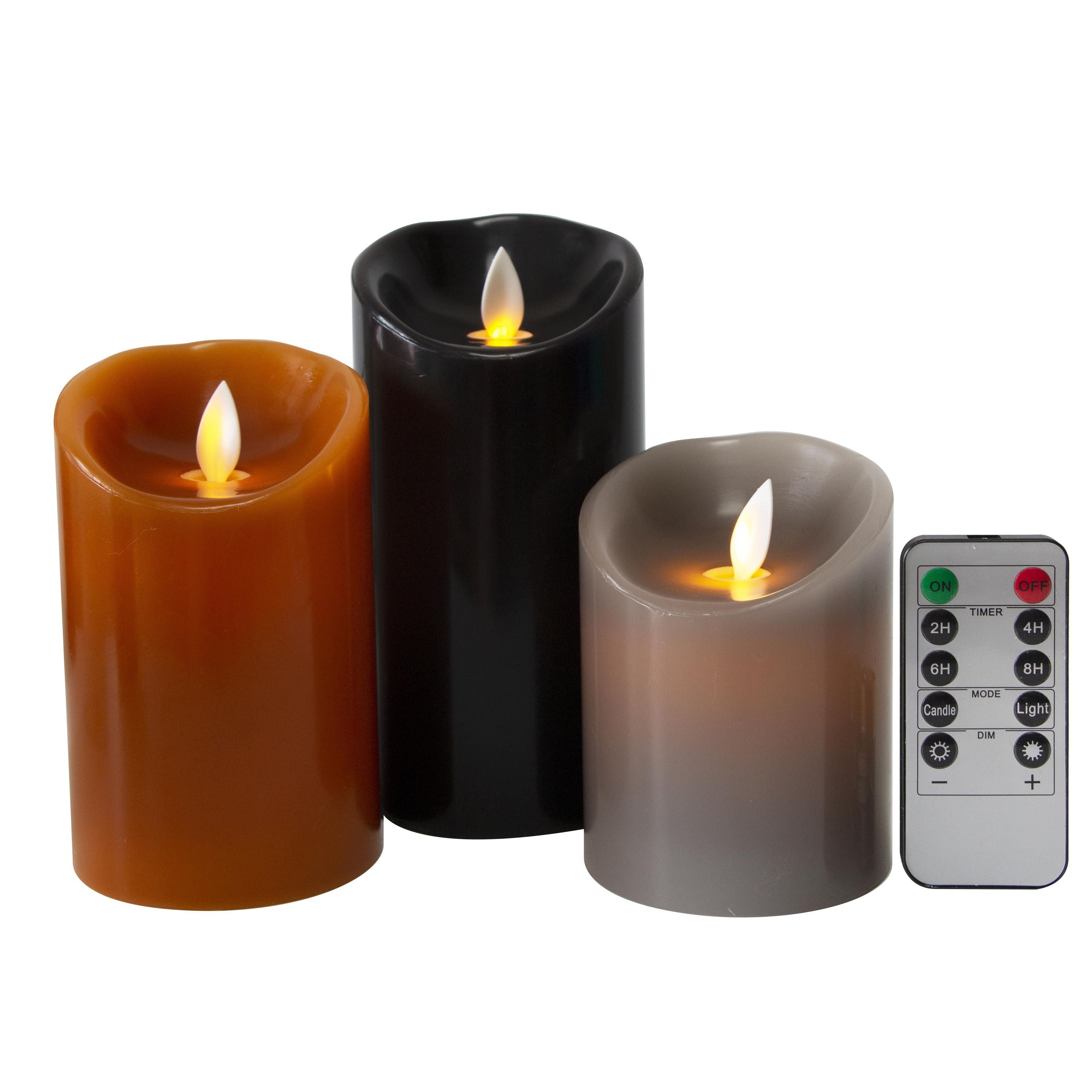 Halloween Flickering LED Window Candle Battery Op Drip in Red Black Green or Wht 