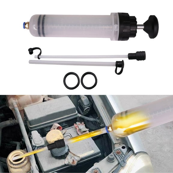 GoXteam 200CC Fluid Extractor, Fluid Syringe Pump, Oil Extractor for Cars Ships Engines Lawn Mowers Fluid Extraction and Filling, with 2 Transparent Hose