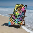 thumbnail image 4 of PHYHOO Neon Animal Zebra Print Microfiber Sand Free Beach Towel Oversized Quick Dry Absorbent for Pool Swimming Bathroom Beach Towel  30x60in, 4 of 8