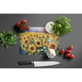 thumbnail image 3 of Sunflowers in Watercolor Glass Cutting Board Large 12 in x 15 in, 3 of 5