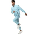 thumbnail image 5 of Weilanxin Men's Tracksuits Sweatsuits for Men Set Track Suits 2 Piece Casual Athletic Jogging Warm Up Full Zip Sweat Suits GrayBlue XL, 5 of 9