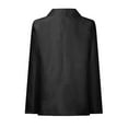 thumbnail image 4 of WXLWZYWL Women's Casual Lightweight Blazer Open Front Lapel Long Sleeve Jacket Work office Blazer for Daily/Work Black, 4 of 6