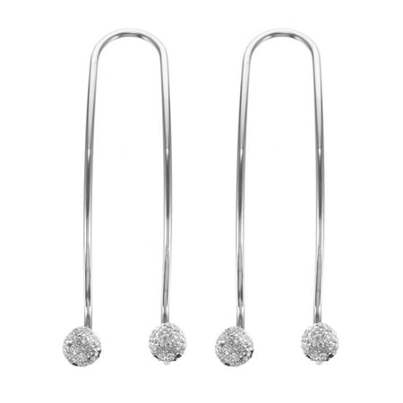 

2PCS Car Back Seat Hook Stainless Steel Rhinestone Double Hook Storage Hanger