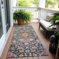 thumbnail image 3 of Dalyn Rugs Machine Washable Indoor/Outdoor Chantille Teal 2'3" x 7'6" Runner Rug, 3 of 7