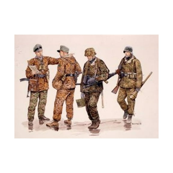 DML6002 1:35 Dragon German Combat Unit Ardennes 1944-45 Figure Set [MODEL BUILDING KIT] Multi-Colored