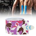 thumbnail image 4 of Cinta elástica deportiva para soporte muscular de color rosa para lesiones y recuperación, 4 of 6