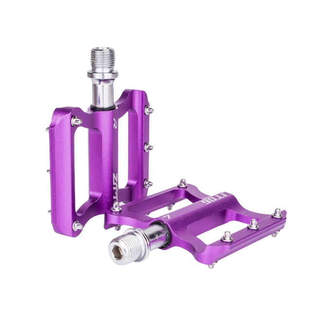 ZTTO 1 par de aleaciones de aleación Pedal plano Pedal de acero Axis 32 Puntos de bicicleta Pedales Ciclismo Reemplazo de Ciclo Accesorios Partes Suministros Púrpura Eigraketly OD002852-04B