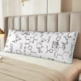 thumbnail image 2 of Rateoe Long Body Pillow Cover, 20x54 Inches Body Pillow Cases, Soft Brushed Microfiber Zipper Design, Chemical Formulas -Pillows Not Included, 2 of 7