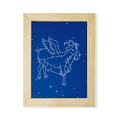 thumbnail image 1 of De enero a diciembre de Capricorn Constellation patron Escritorio de madera Arte Pintura 6x8 pulgadas marco de foto foto, 1 of 4