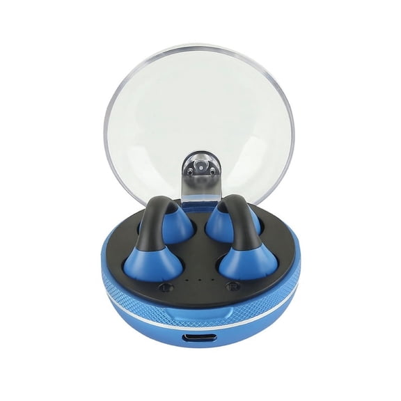 Bluetooth TWS Earphone Open Ear Clip Type Sports Gaming True Wireless Portable Noise Canceling Earphone Blue