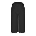 thumbnail image 6 of SwiftWear Fashion Womens Casual Elastic Waist Loose Pants Solid Color Wide Leg Trousers Capris Pants S, 6 of 6