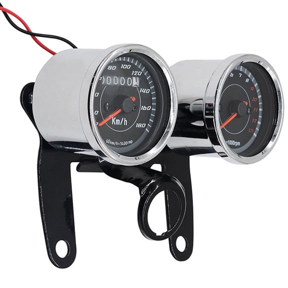 OULII Motorcycle LED Gauge with Mounting Bracket, Dual Function and Tachometer Meter for Accurate Riding