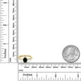 thumbnail image 6 of Gem Stone King 10K Yellow Gold Black Onyx and Lab Grown Diamond Engagement Ring for Women | 0.90 Cttw | Oval 7X5MM | Gemstone December Birthstone | Size 7, 6 of 6