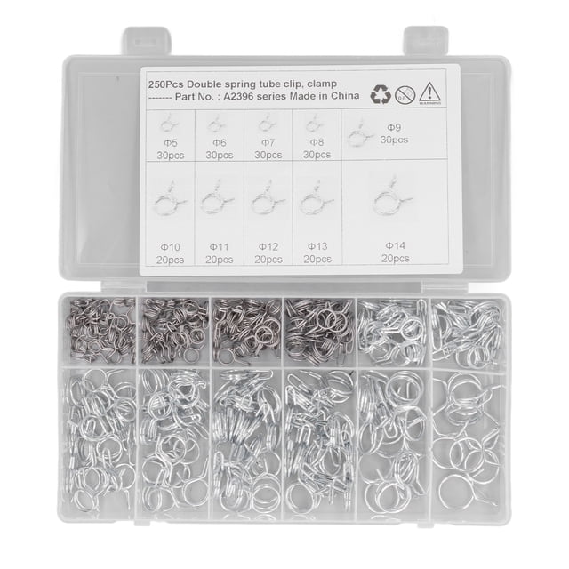 Kit surtido de abrazaderas para manguera de riego NikouMX 250 piezas herramienta