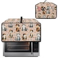 thumbnail image 2 of Renewold Countertop Appliance Cover for Toaster Oven with Accessory Pockets, Dust-Proof Stain-Resistant Home Kitchen Decor Fits Machine Up to 22.5 x 18.5 x 13 Inches, Cute Cat Daisy Heart, 2 of 7