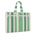 thumbnail image 2 of Handbag File Bag 15×10.6in Large Capacity Double Pocket Designed For Work Travel Travel Shopping Lightgreen Stripe_18292_3, 2 of 8