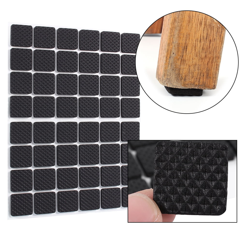 48Pcs Protector Rubber Pads Self-Adhesive Non-slip Chair Leg Sofa Table Feet Mat 