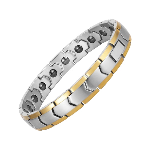 Pulsera magnética de acero inoxidable Pulsera de energía negativa Joyería para hombres Pulsera de terapia magnética