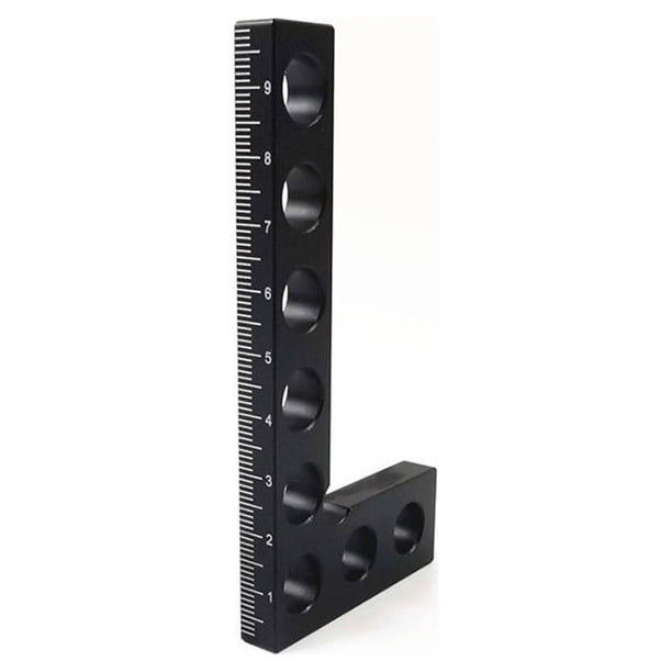 Eigraketly Regla de ángulo , medidor de medición preciso profesional, reglas cuadradas en forma de L de aleación de aluminio, accesorio de Type4 NO4