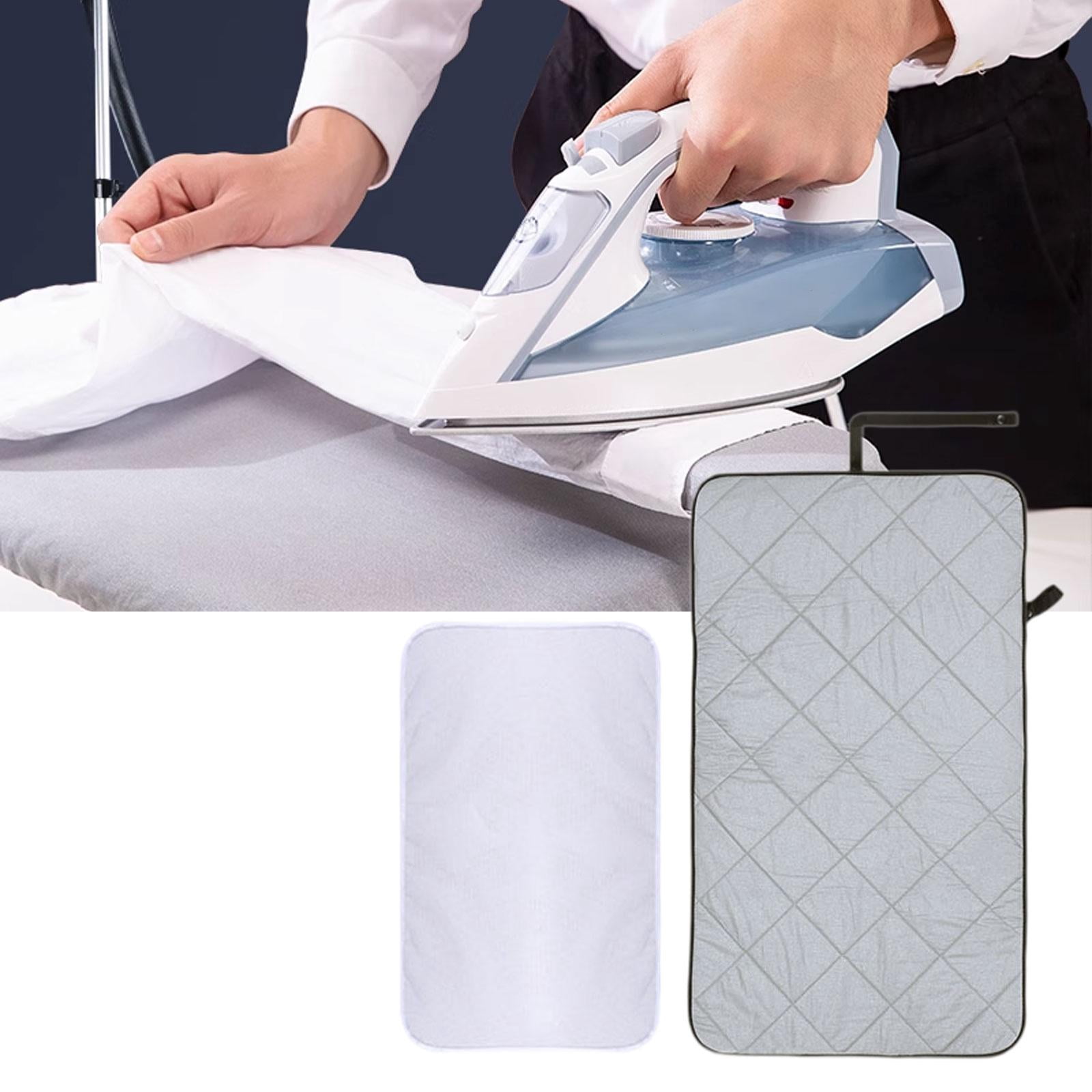 TISHITA Portable Ironing Mat Press Pad Foldable Premium Easy to Use Hanging Ironing Board Steamer Pad for Travel Dormitory Countertop