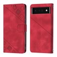 thumbnail image 2 of Compatible with Google Pixel 6 Pro Classic Embossed PU Leather Case with Card Holder Shockproof Cover, 2 of 5