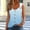 002 Light Blue, variant on Hvot&aat Summer Tank Tops for Women V Neck Sleeveless O Ring Shoulder Blouses Loose Fit Button Up Printed Shirts