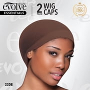 (3 pack) Evolve Wig Cap Brown 2 Pack