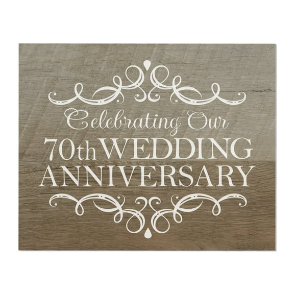 Seventieth Anniversary Gift Ideas For Him Her Couple Wall Plaque