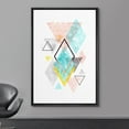 thumbnail image 2 of wall26 Framed Canvas Print Wall Art Geometric Textured Multicolor Watercolor Diamonds Abstract Shapes Illustrations Minimalism Mid-Century Modern for Living Room, Bedroom, Office - 16"x24", 2 of 5
