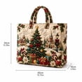 thumbnail image 2 of Christmas Quilted Tote Bag, Holiday Shoulder Tote Bag, Large Capacity Laptop Handbag With Cup Holder, Ideal Holiday Gift For Women Work Travel Shopping, 2 of 5