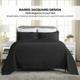 thumbnail image 3 of Superior Solitaire Cotton Decorative Bedspread and Sham Set, Queen, Black, 3 of 10