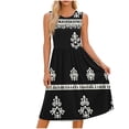 thumbnail image 7 of Alkepwun Midi Dresses for Women Floral-Print Round-Neck Sleeveless Pleated Waist-Cinched Ankle-Length Dress Lightweight Breathable Flowy A-Line Maxi Sundress for Beach, 7 of 7