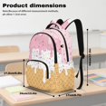 thumbnail image 6 of Yuyamidu Pink Ice Cream Girls Backpack Set 4Pcs 17 Inch Kids School Bag for Ages 6-12 Elementary Bookbag with Lunch Box Pencil Case Water Bottle Bag Back to School Rucksack, 6 of 7
