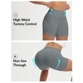 thumbnail image 6 of BALEAF Womens 5" Biker Shorts High Waisted Workout Spandex Short Tummy Control Gym Yoga Athletic with Pocket Dark Gray M, 6 of 7