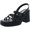 Black, variant on Steve Madden Womens Kalani Leather Strappy Platform Sandals
