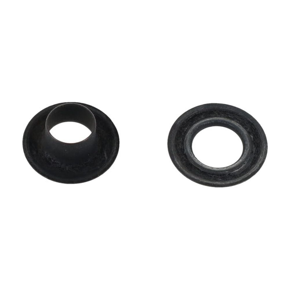 Grommet, Black Matte, Solid Brass-LL (100 sets per bag), Multiple Sizes