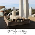 thumbnail image 2 of Rutledge & King Bethany Serving Tray - Ottoman Tray/Decorative Tray - Coffee Table Tray/Wooden Tray - Breakfast in Bed Tray with Handles - Rustic Wood Tray, 2 of 5