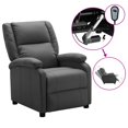 thumbnail image 1 of vidaXL Electric Recliner Chair Anthracite Faux Leather, 1 of 5