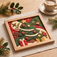 thumbnail image 4 of Twfbrm Christmas Kinusaiga Fabric Art Kit, 3D Mosaic Craft Kits with Wooden Frame and Tools, Holiday DIY Relaxing Handmade Art Project Christmas Decoration for Gift, Part, Home Decor, 4 of 6