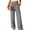 Gray, variant on Women's Frayed Hem Military Green Knit Flare Pants Boho Pants For Women Harem Pants Women Loose Pants