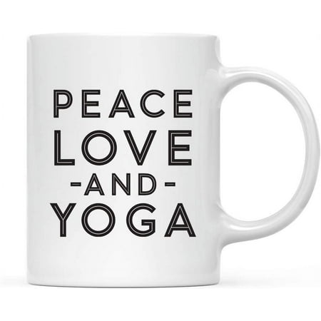 

Andaz Press Pilates 11oz. Tea Coffee Ceramic Mug Gift Peace Love and Pilates 1-Pack Christmas Birthday Gift Ideas