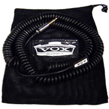 VOX VCC090BK Black High Quality Coiled Cable 29.5 Feet 9 Meters With Mesh Bag
