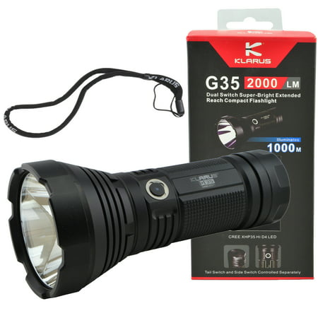 Super Torch KLARUS G35 XHP35 HI D4 LED 2000LM beam distance up to 1000 meter search light hunting, camping ,rescue (Best Search And Rescue Flashlight)