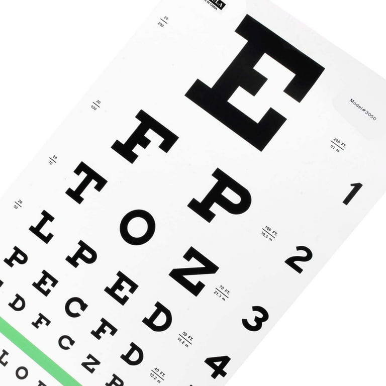 Dukal Corporation 3061 Illuminated Snellen Eye Test Chart, 20 ft (To Be  DISCONTINUED) , each