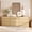 Oak, variant on Modern Wood Dresser with 3 Drawers & 2 Adjustable Shelves, 94.5"W Storage Chest with Full Floor Base, Minimalist Organizer for Bedroom Living Room