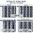thumbnail image 3 of Vargottam Extra Long Cotton Curtains - 108" Length Drapes for High Ceilings or French Doors - 52"x108", Light Filtering Rod Pocket/Back Tab Drapes, Set of 2 Panels - Botanical Print (Blue), 3 of 8
