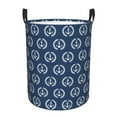 thumbnail image 6 of Lsque Navy Nautical pattern Laundry Hamper Basket, Tall Woven Rope Hamper Basket for Clothes, Lightweight Storage Basket, Collapsible Waterproof-Medium, 6 of 8