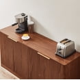 thumbnail image 7 of UZUGUL 4-Door Fluted Suction Sideboard, Walnut, Wave Groove Front, Multi-Use Cabinet, 7 of 7