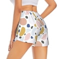 thumbnail image 2 of Uemuo Geometric Spots Pattern Women's Athletic Shorts High Waisted Running Shorts with Liner Pockets Gym Elastic Workout Shorts-Small, 2 of 9
